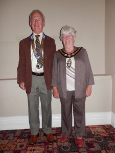 President Martin Whittaker and Mayor of Redditch, Councillor Pat Witherspoon